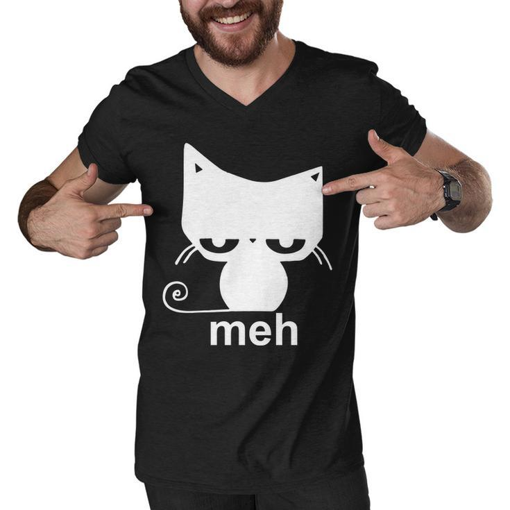 Meh Cat Funny Meme Men V-Neck Tshirt
