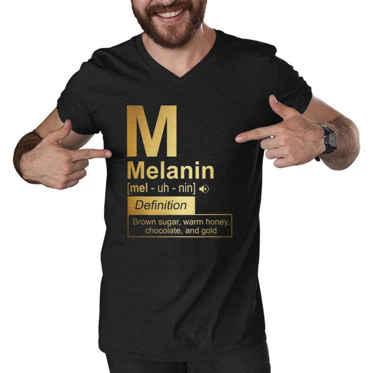 Melanin Brown Sugar Warm Honey Chocolate Black Gold Men V-Neck Tshirt