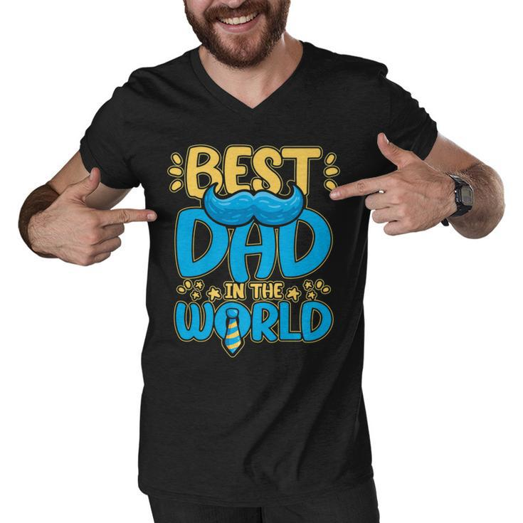 Mens Best Dad In The World For A Dad   Men V-Neck Tshirt