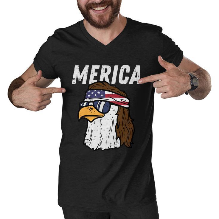 Merica Bald Eagle Mullet Sunglasses Fourth July 4Th Patriot Cool Gift V2 Men V-Neck Tshirt