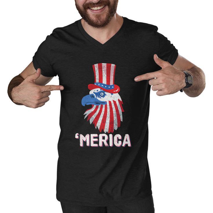 Merica Eagle Mullet 4Th Of July American Flag Patriotic Gift Men V-Neck Tshirt