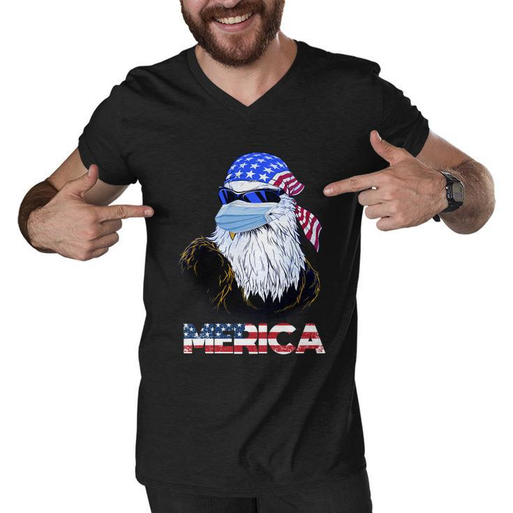 Merica Eagle Mullet 4Th Of July American Flag Vintage 2021 Great Gift Men V-Neck Tshirt