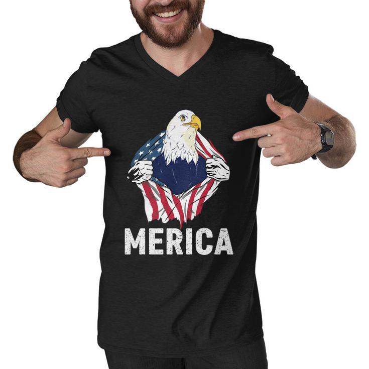 Merica Eagle Mullet 4Th Of July Funny Usa American Flag Great Gift Men V-Neck Tshirt