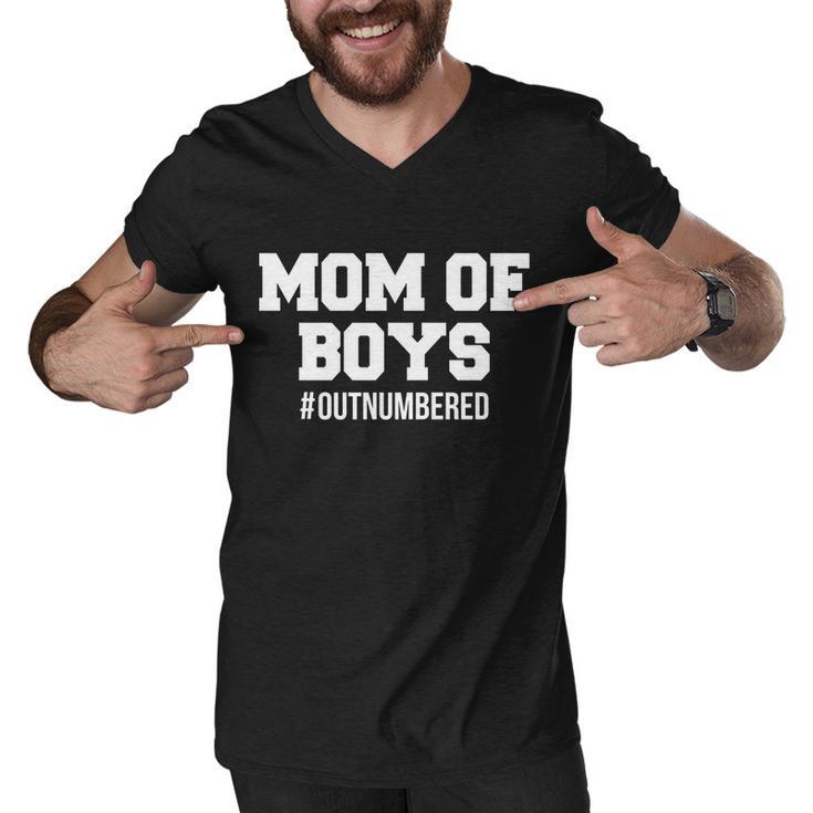 Mom Of Boys Hashtag Out Numbered Tshirt Men V-Neck Tshirt