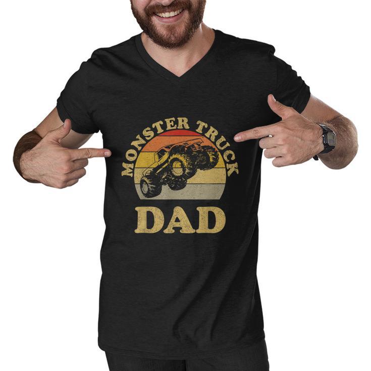 Monster Truck Dad Shirt Retro Vintage Monster Truck Shirt Men V-Neck Tshirt