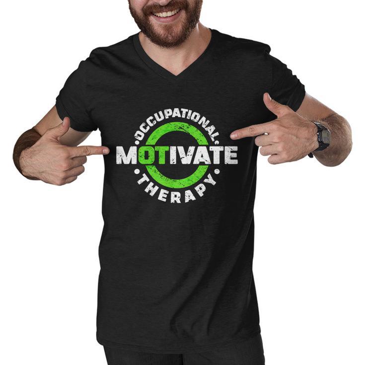 Motivate Occupational Therapy V2 Men V-Neck Tshirt