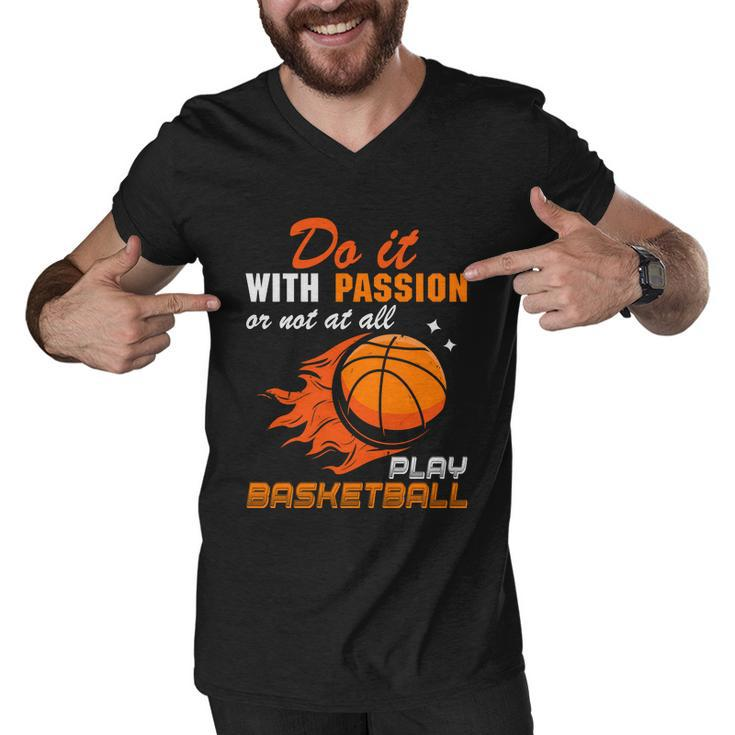 Motivational Basketball Quotes Basketball Lover Basketball Fan Men V-Neck Tshirt