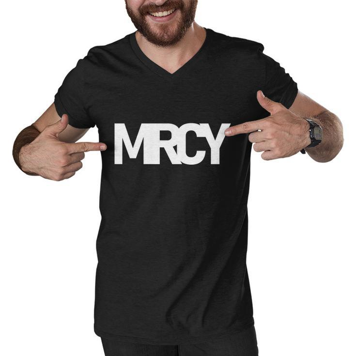Mrcy Logo Mercy Christian Slogan Tshirt Men V-Neck Tshirt