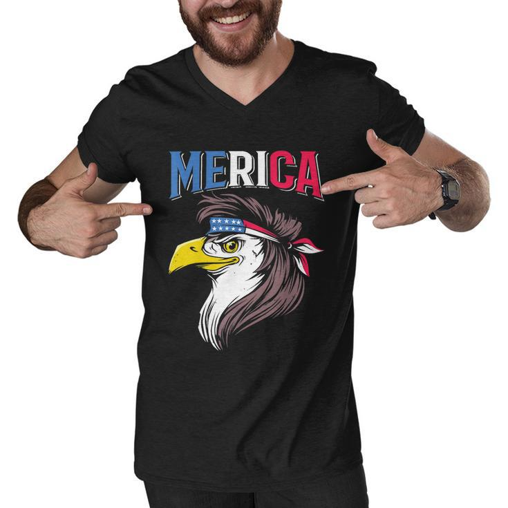 Mullet Eagle American Flag Usa Bird 4Th Of July Merica Gift Men V-Neck Tshirt
