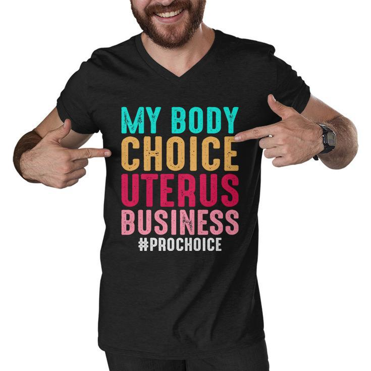 My Body My Choice Uterus 1973 Pro Roe Pro Choice Men V-Neck Tshirt
