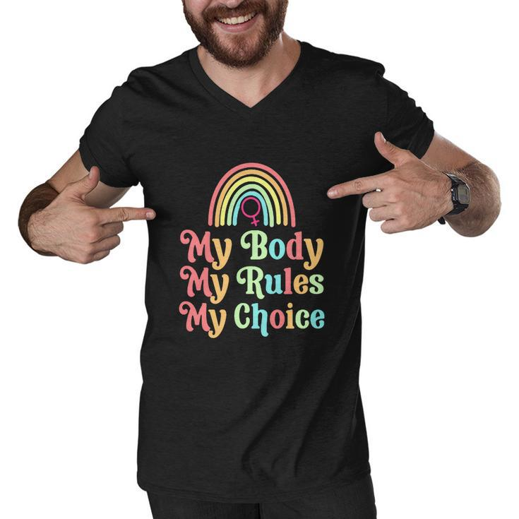 My Body My Rules My Choice Feminist Men V-Neck Tshirt