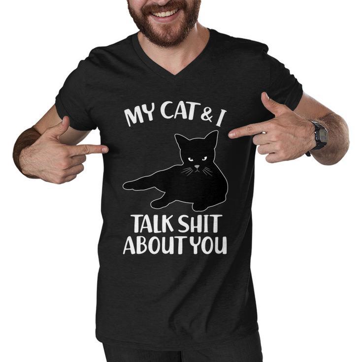 My Cat & I Talk Shit About You Men V-Neck Tshirt