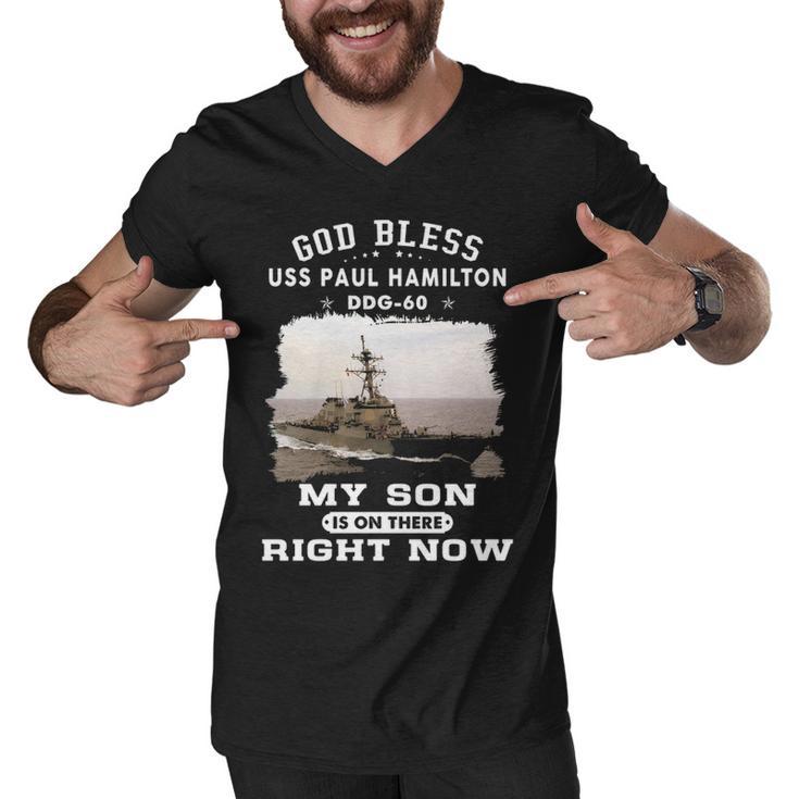 My Son Is On Uss Paul Hamilton Ddg  Men V-Neck Tshirt