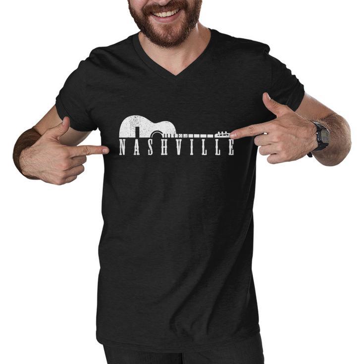 Nashville Tennessee Country Music City Guitar Gift Cute Gift Men V-Neck Tshirt