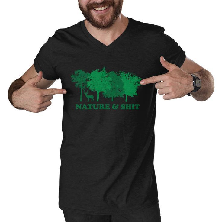 Nature And Shit Men V-Neck Tshirt