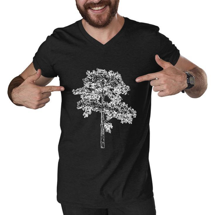Nature Tree Tshirt Men V-Neck Tshirt