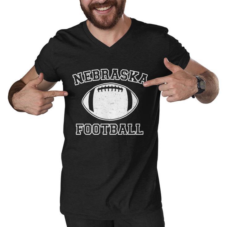 Nebraska Football Vintage Distressed Men V-Neck Tshirt