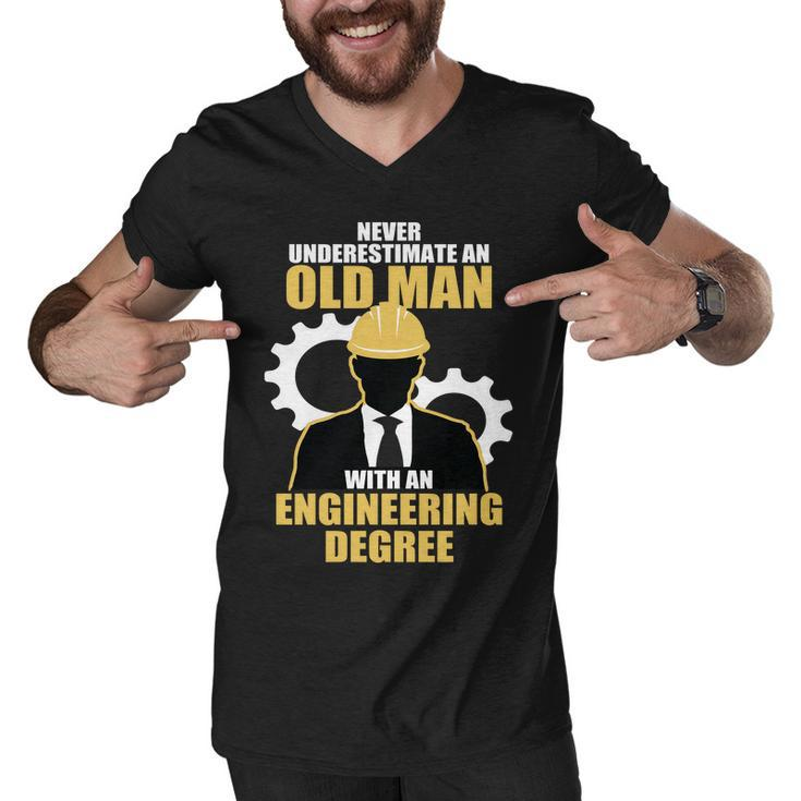 Never Underestimate An Old Man With An Engineering Degree Tshirt Men V-Neck Tshirt