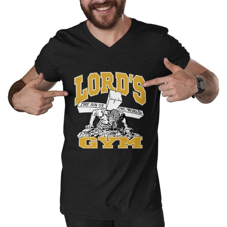 New Lords Gym Cool Graphic Design Men V-Neck Tshirt