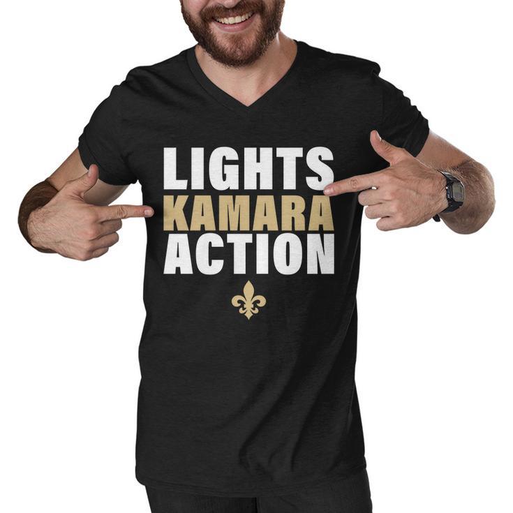 New Orleans Lights Kamara Action Funny Football Men V-Neck Tshirt