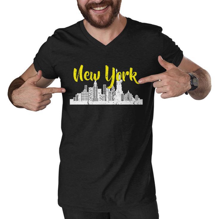 New York City Logo Tshirt Men V-Neck Tshirt