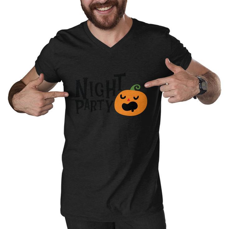 Night Party Pumpkin Halloween Quote V2 Men V-Neck Tshirt