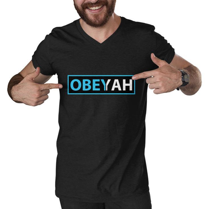 Obeyah Obey Yah God Christian Hebrew Roots Men V-Neck Tshirt