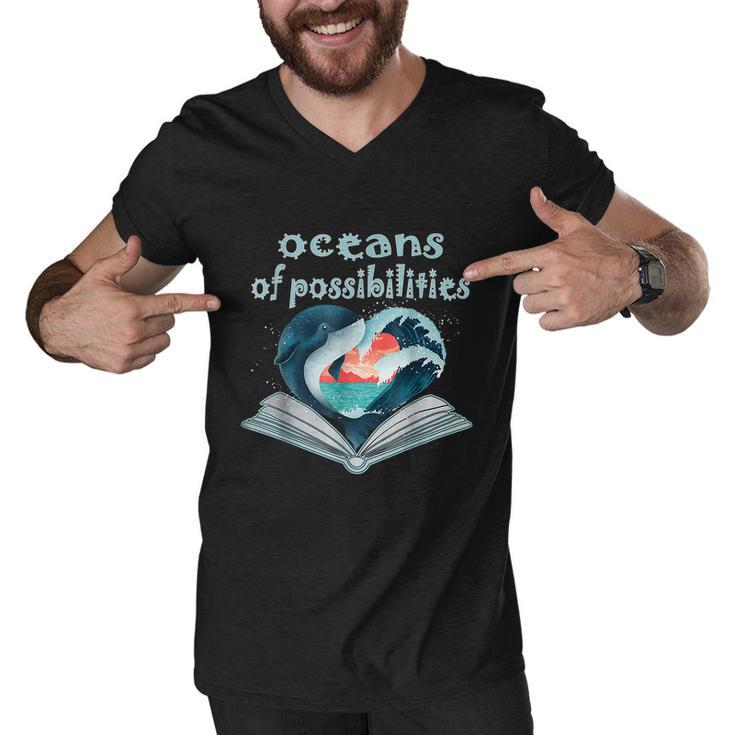 Oceans Of Possibilities Summer Reading 2022 Librarian Tshirt Men V-Neck Tshirt