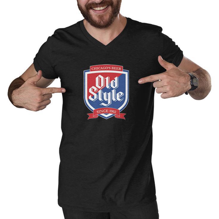 Old Style Beer Logo Chicago Tshirt Men V-Neck Tshirt