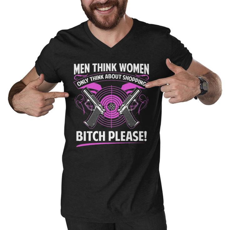 Only Think About Shopping Men V-Neck Tshirt