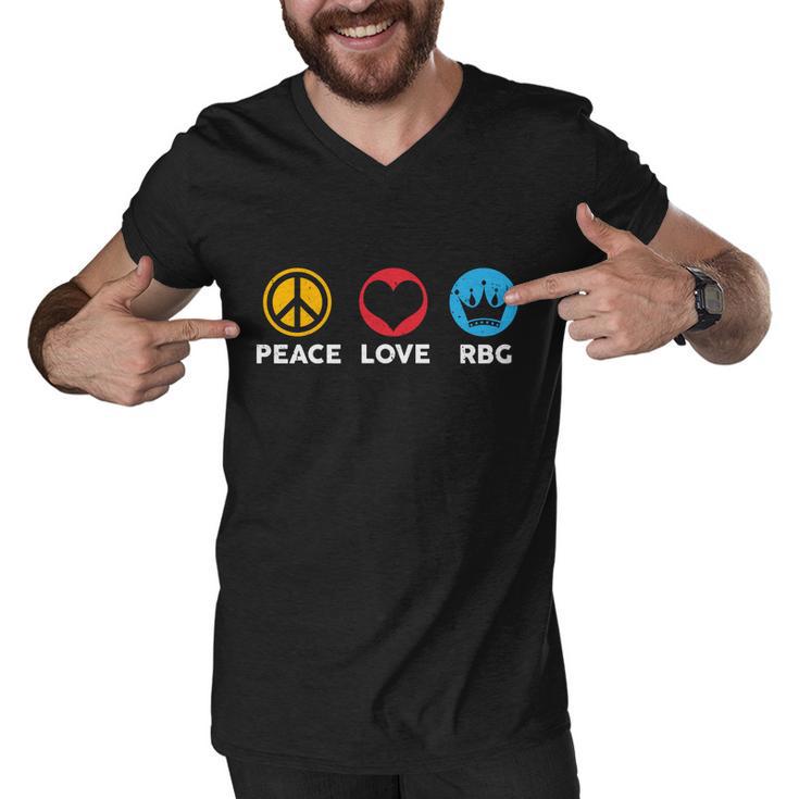 Peace Love Rbg Ruth Bader Ginsburg Tribute Tshirt Men V-Neck Tshirt