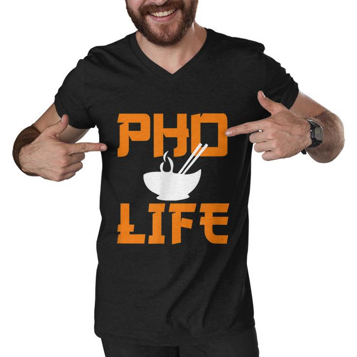 Pho Life Funny Vietnamese Pho Noodle Soup Lover Graphic Design Printed Casual Daily Basic Men V-Neck Tshirt