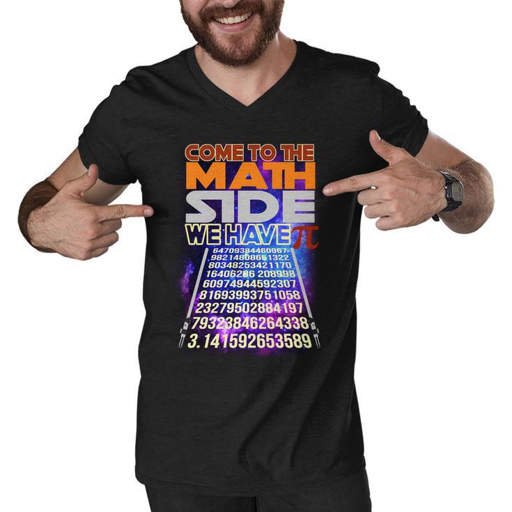Pi Day - Come To The Math Side Parody Tshirt Men V-Neck Tshirt