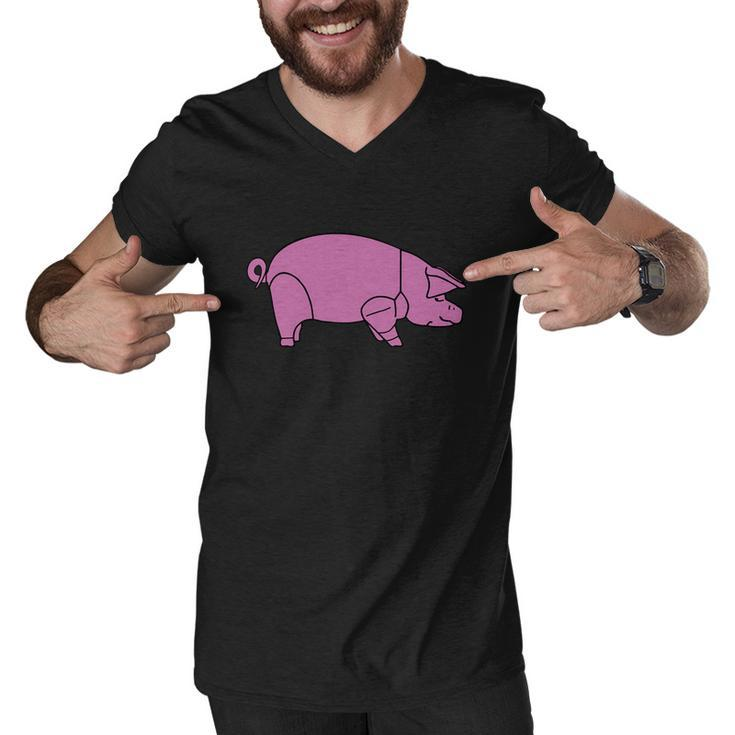 Pig As Worn By Dave Gilmour Tshirt Men V-Neck Tshirt