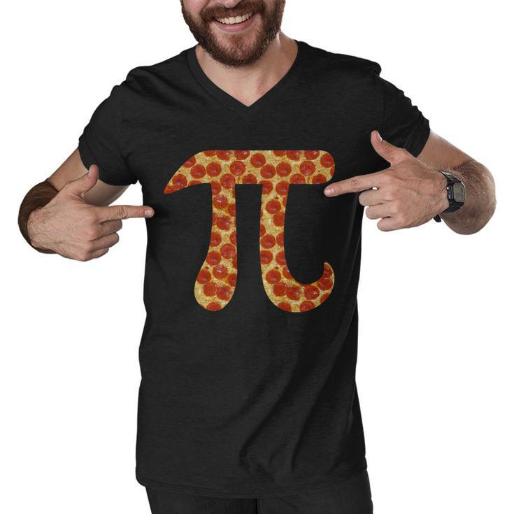 Pizza Pi  Men V-Neck Tshirt