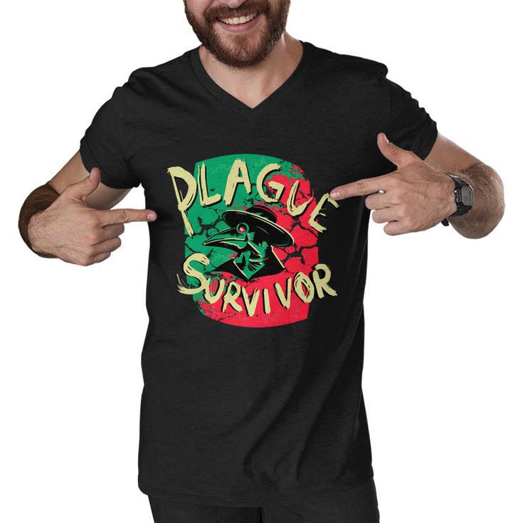 Plague Survivor Men V-Neck Tshirt