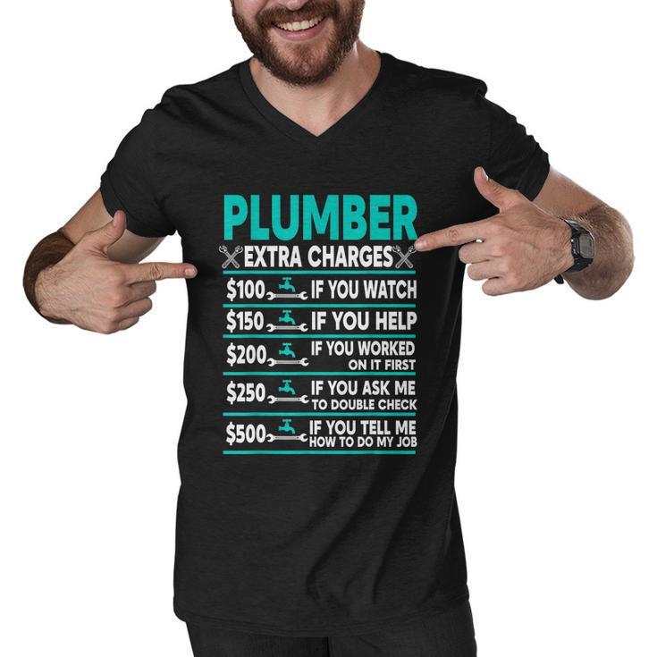 Plumber Extra Charges Hourly Rate Men V-Neck Tshirt