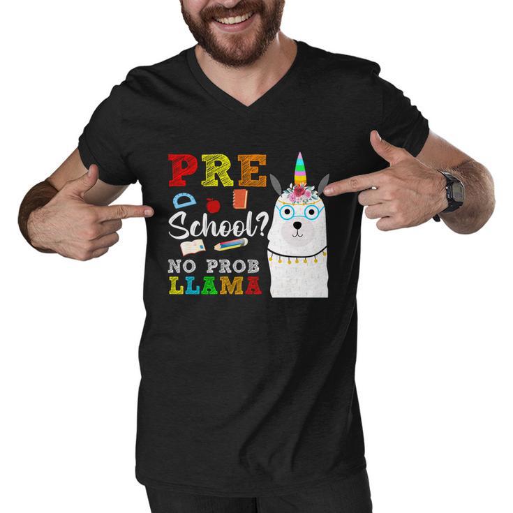 Preschool No Probllama Men V-Neck Tshirt