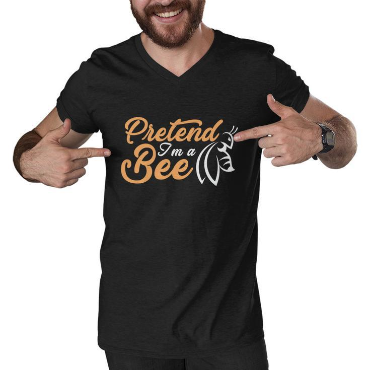 Pretend Im A Bee Halloween Quote Men V-Neck Tshirt