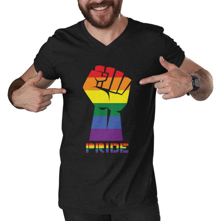 Pride Lgbt Gay Pride Lesbian Bisexual Ally Quote V2 Men V-Neck Tshirt