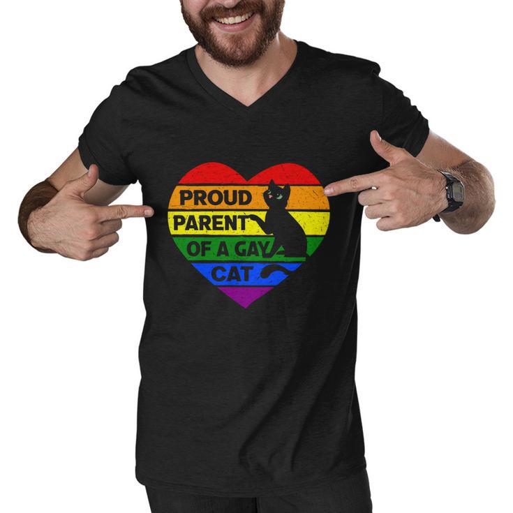 Pride Month Proud Parent Of A Gay Lgbt Men V-Neck Tshirt