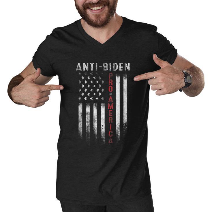 Pro America Anti Biden Usa American Flag Patriotic Tshirt Men V-Neck Tshirt