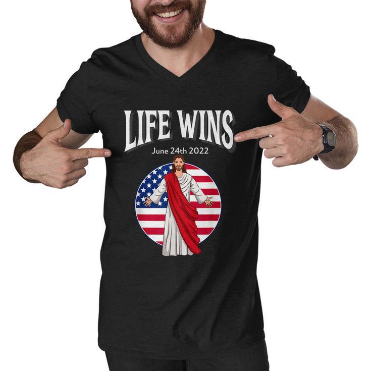 Pro Life Movement Right To Life Pro Life Advocate Victory V5 Men V-Neck Tshirt