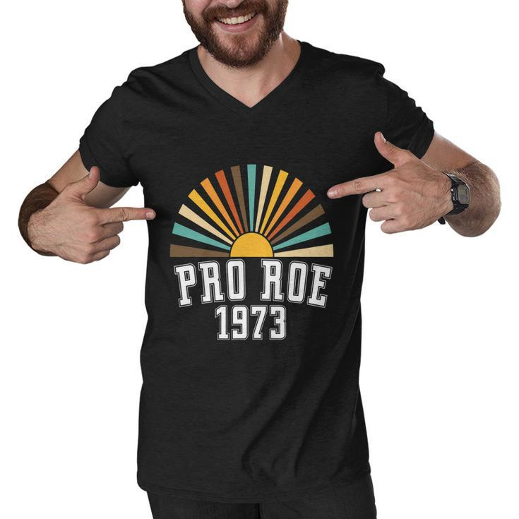 Pro Roe 1973 Rainbow Feminism Womens Rights Choice Men V-Neck Tshirt