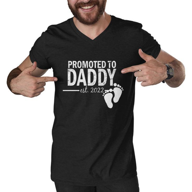 Promoted To Daddy Established  Men V-Neck Tshirt