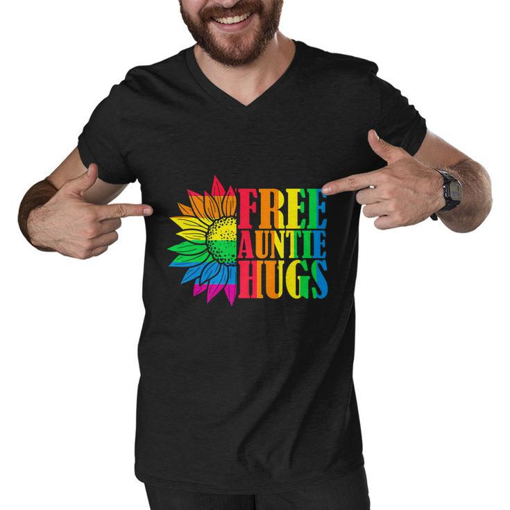 Proud Lgbt Free Auntie Hugs Lgbt Pride Month Men V-Neck Tshirt