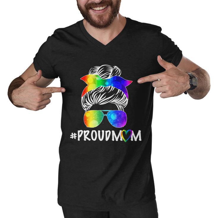 Proud Mom Lgbt Rainbow Pride Tshirt Men V-Neck Tshirt