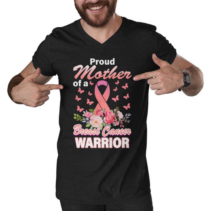 Proud Mother Of A Breast Cancer Warrior Tshirt Men V-Neck Tshirt