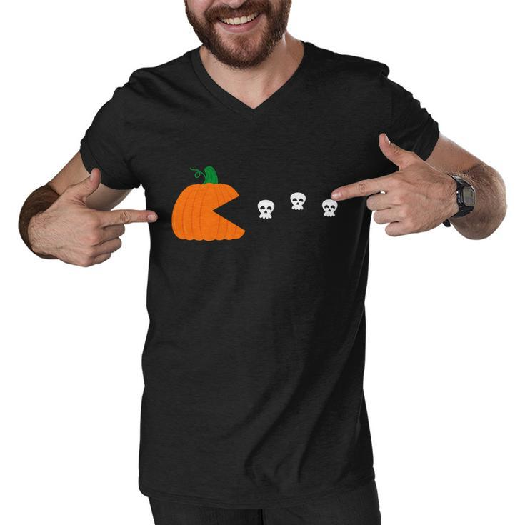 Pumpkin Ghost Boo Halloween Quote V2 Men V-Neck Tshirt
