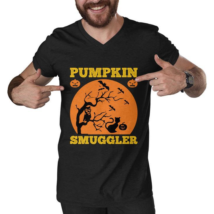 Pumpkin Smuggler Funny Halloween Quote Men V-Neck Tshirt
